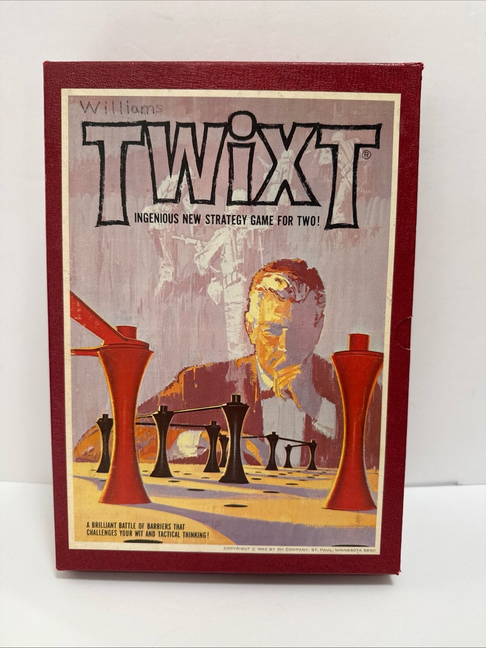 Twixt Strategy Board Game - vintage 1960s game of wits. Excellent condition